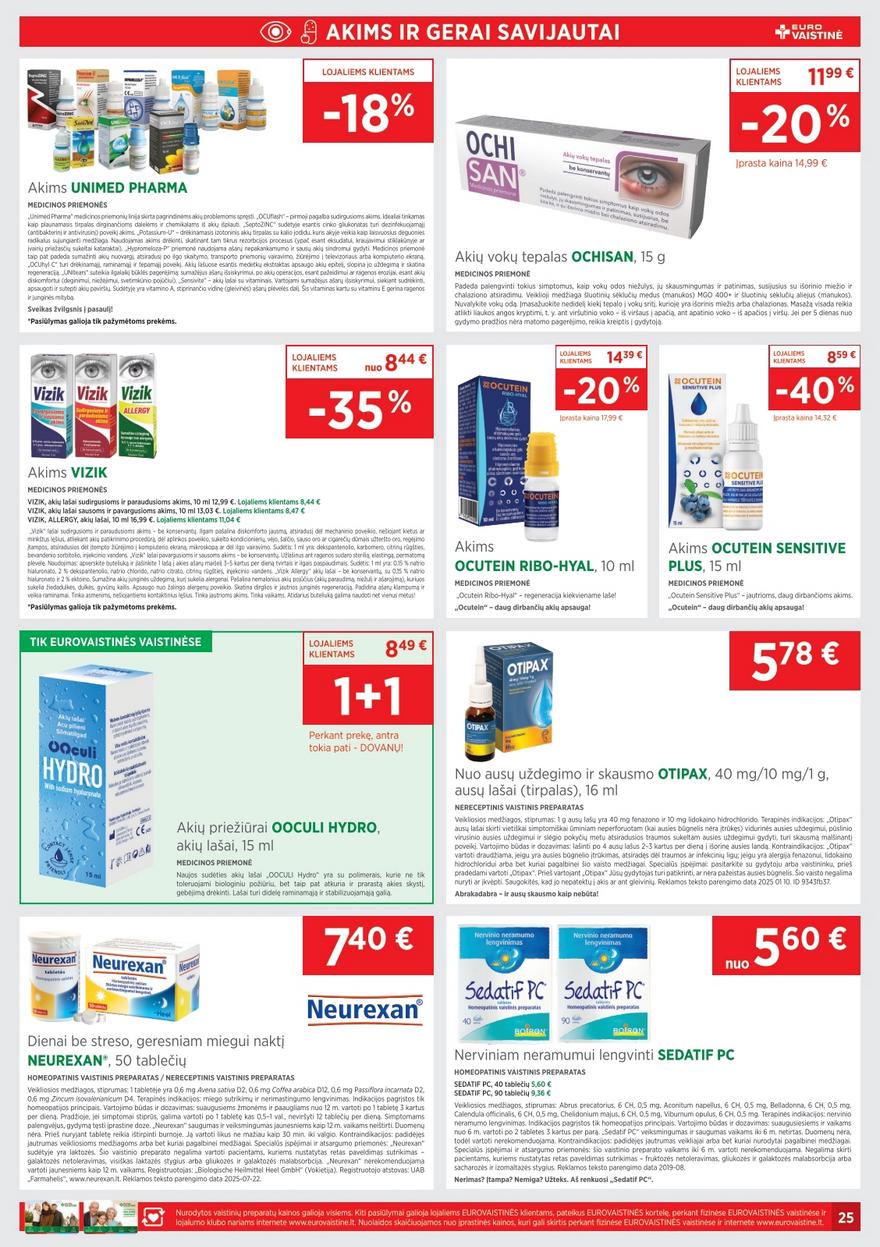 Euro vaistinė katalogas akcijos nuo 
  2025-09-01 iki 
  2025-09-30 | Leidinukas.lt puslapis 25