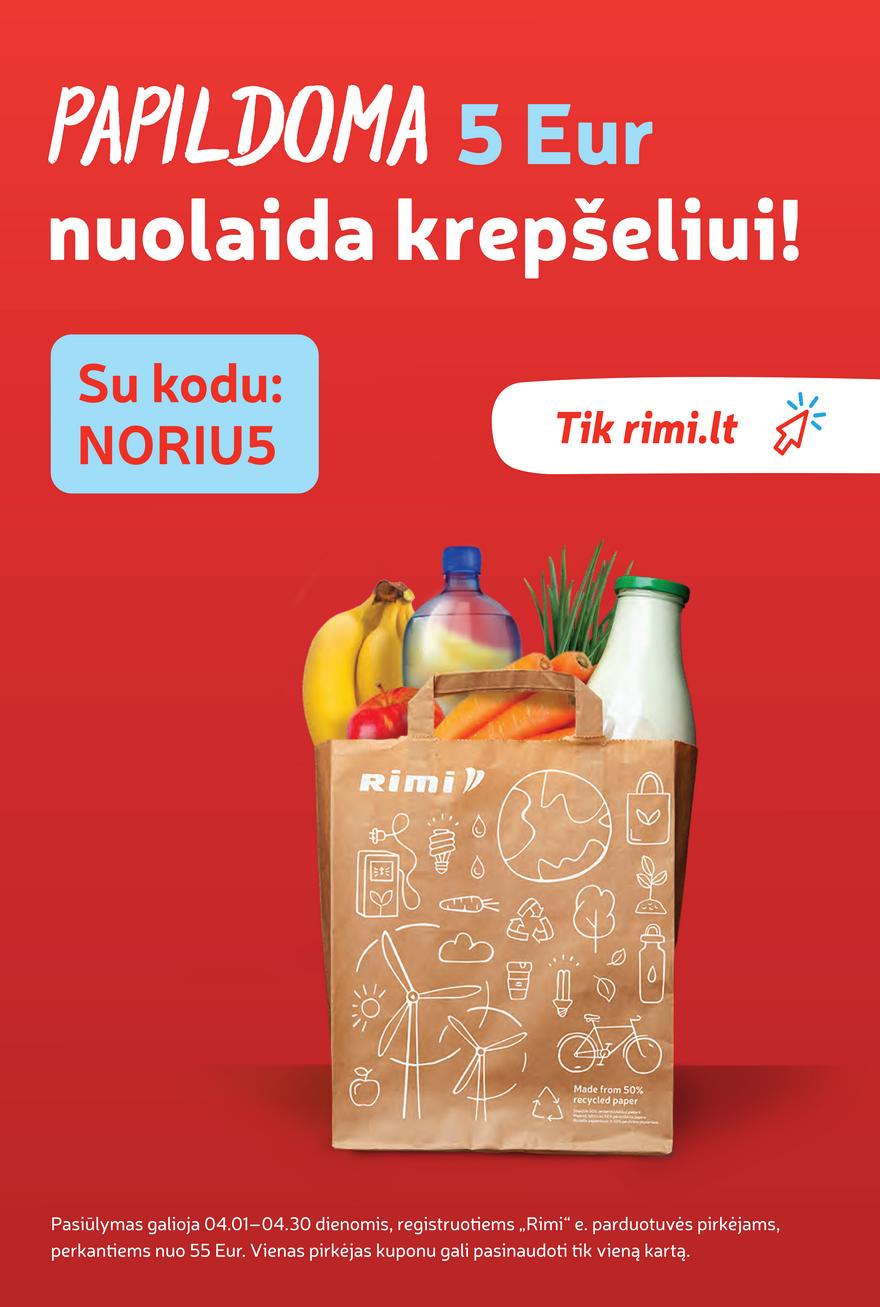Rimi savaitinis leidinys akcijos nuo 
  2024-04-09 iki 
  2024-04-15 | Leidinukas.lt puslapis 32