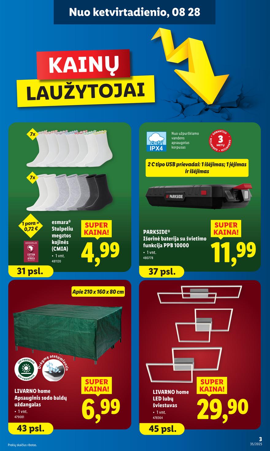 Lidl ne maisto leidinys akcijos nuo 
  2025-08-25 iki 
  2025-08-31 | Leidinukas.lt puslapis 3