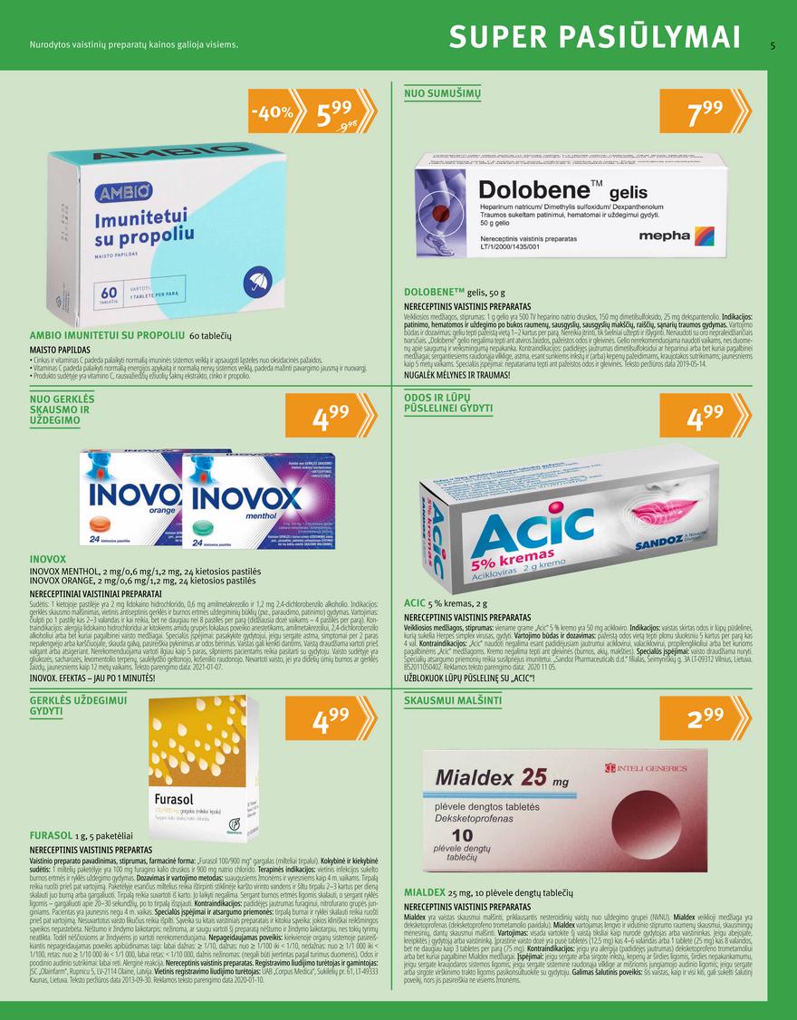 Norfos vaistinės leidinys akcijos nuo 
  2021-10-01 iki 
  2021-10-31 | Leidinukas.lt puslapis 5