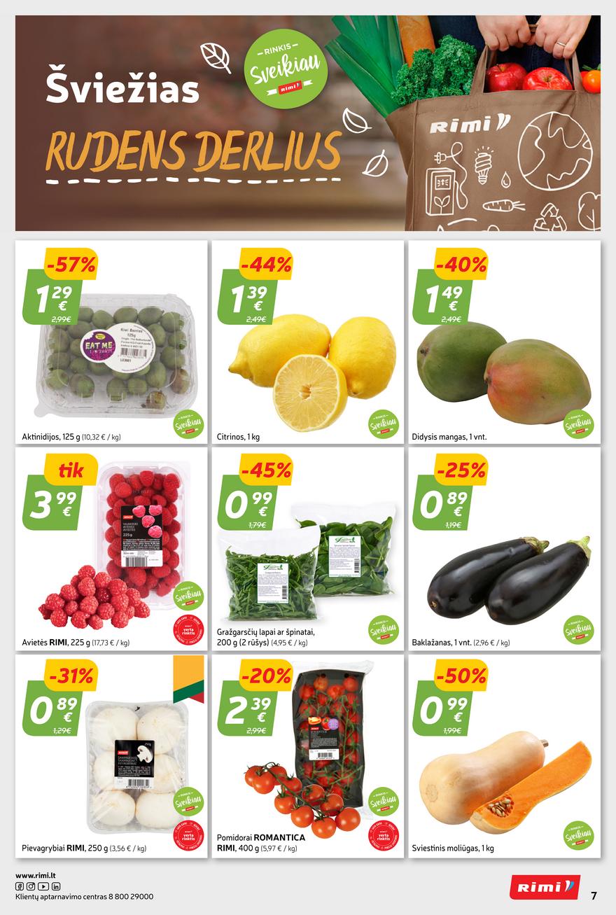 Rimi savaitinis leidinys akcijos nuo 
  2023-10-03 iki 
  2023-10-09 | Leidinukas.lt puslapis 7