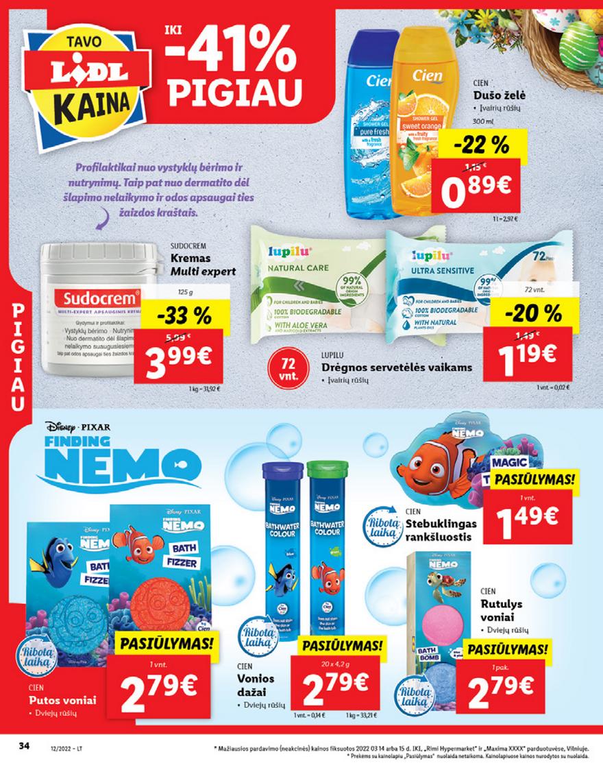 Lidl maisto prekių pasiūlymai akcijos nuo 
  2022-03-21 iki 
  2022-03-27 | Leidinukas.lt puslapis 34