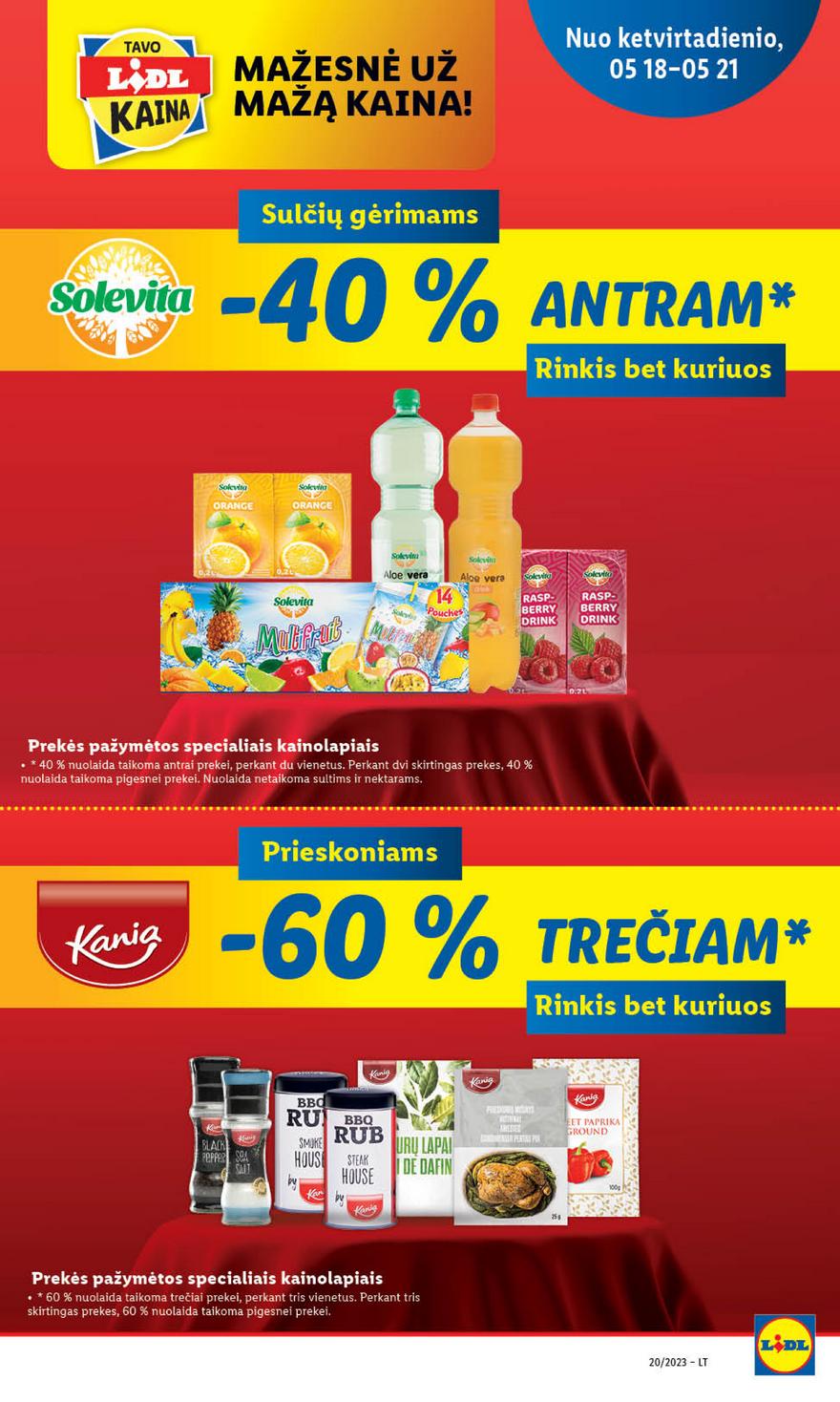 Lidl maisto prekių pasiūlymai akcijos nuo 
  2023-05-15 iki 
  2023-05-21 | Leidinukas.lt puslapis 55