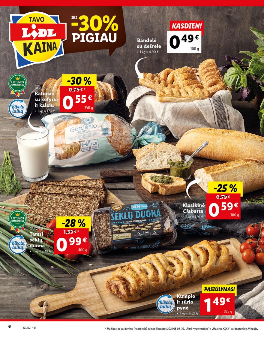 Lidl maisto prekių pasiūlymai akcijos nuo 
  2021-08-09 iki 
  2021-08-15 | Leidinukas.lt puslapis 6