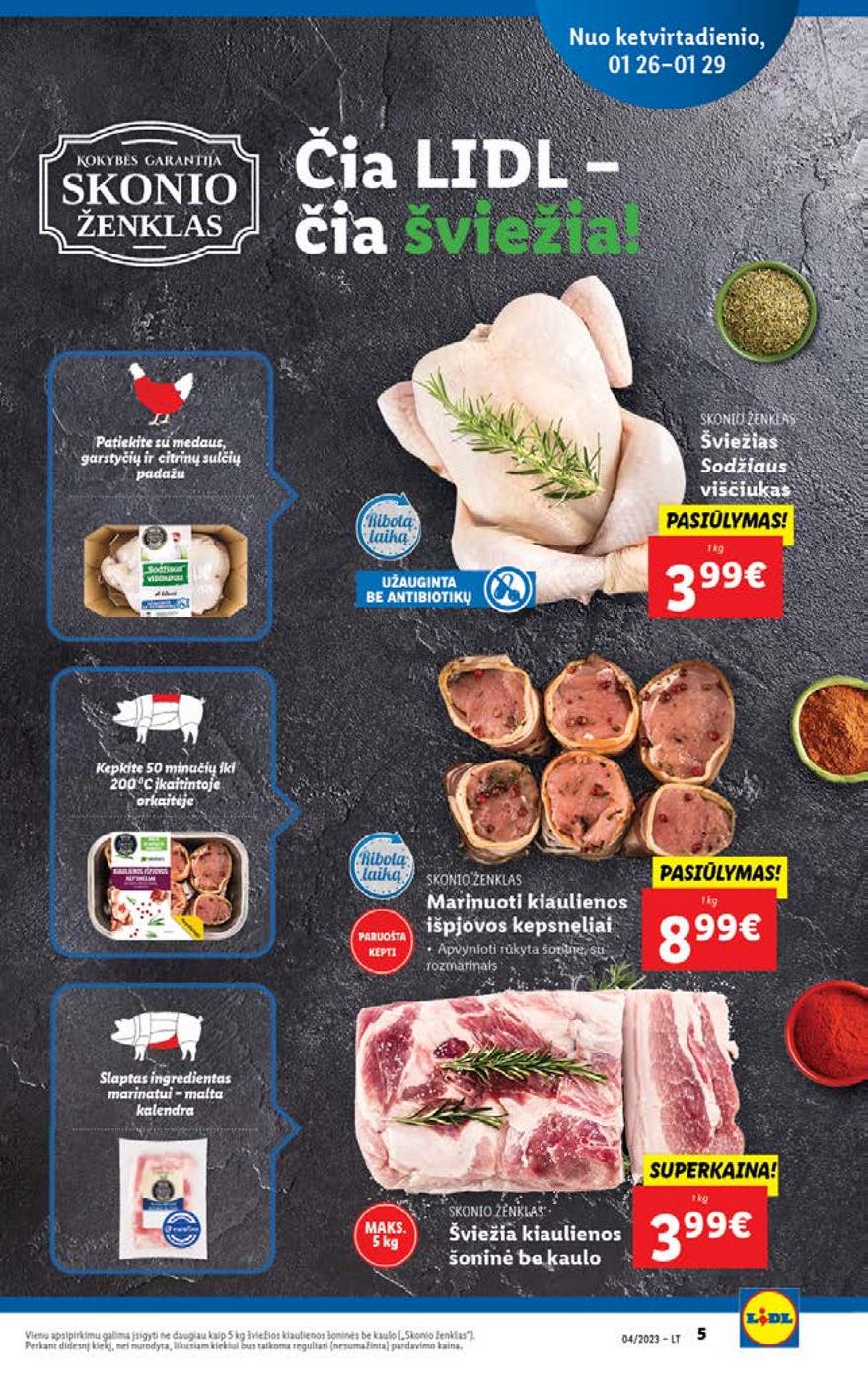 Lidl pasiūlymai akcijos nuo 
  2023-01-23 iki 
  2023-01-29 | Leidinukas.lt puslapis 5