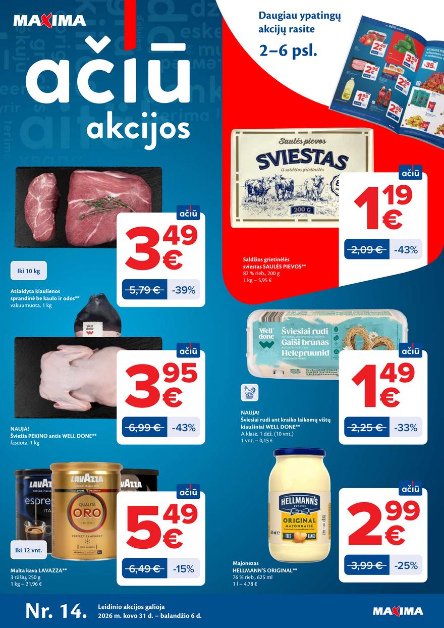Maxima leidinys akcijos nuo 
  2026-03-31 iki 
  2026-04-06 | Leidinukas.lt puslapis 1