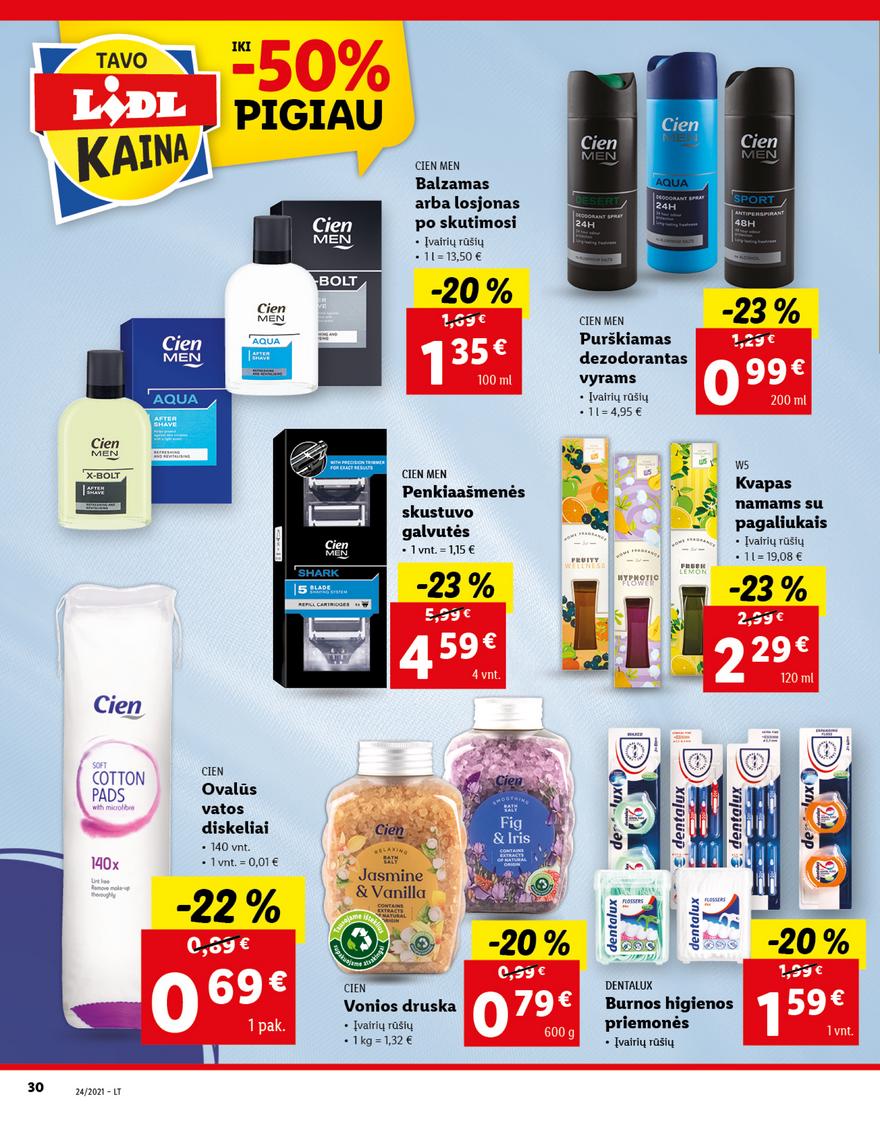 Lidl maisto prekių pasiūlymai akcijos nuo 
  2021-06-14 iki 
  2021-06-20 | Leidinukas.lt puslapis 30