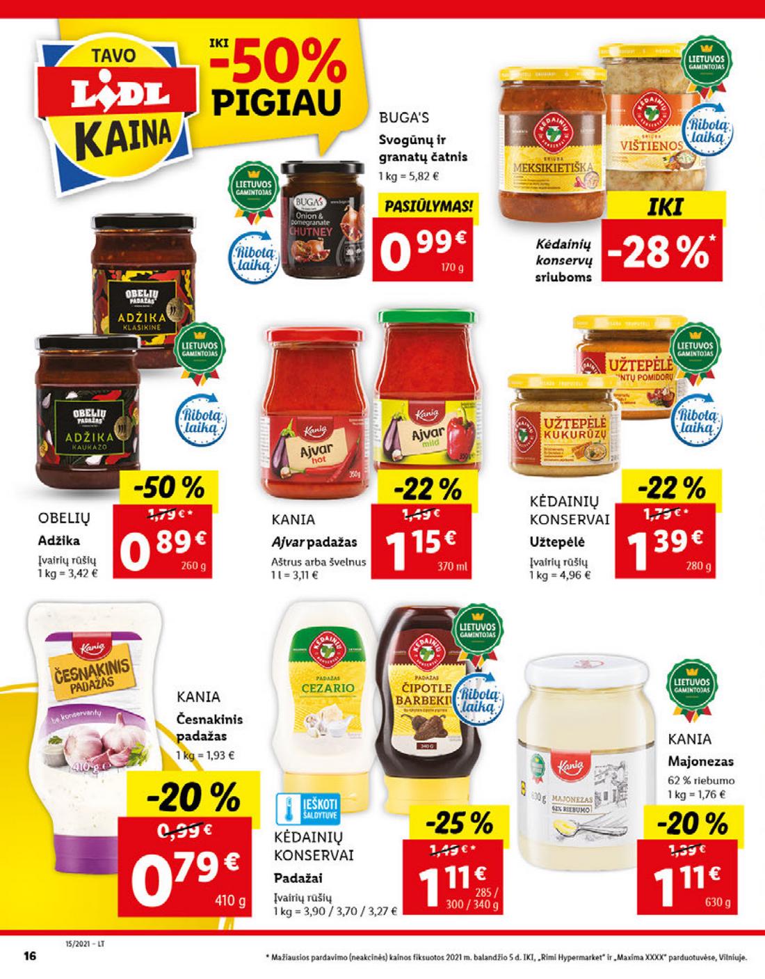 Lidl maisto prekių pasiūlymai akcijos nuo 
  2021-04-12 iki 
  2021-04-18 | Leidinukas.lt puslapis 16