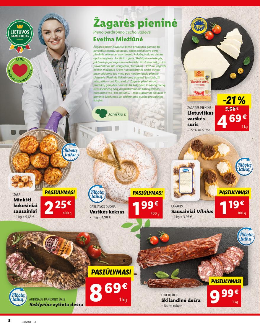 Lidl maisto prekių pasiūlymai akcijos nuo 
  2021-07-26 iki 
  2021-08-01 | Leidinukas.lt puslapis 8