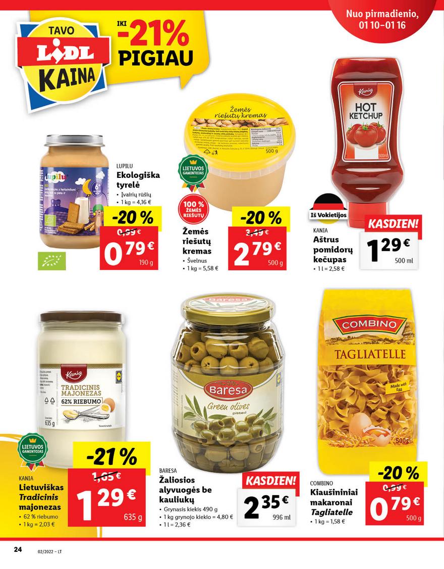 Lidl maisto prekių pasiūlymai akcijos nuo 
  2022-01-10 iki 
  2022-01-16 | Leidinukas.lt puslapis 24