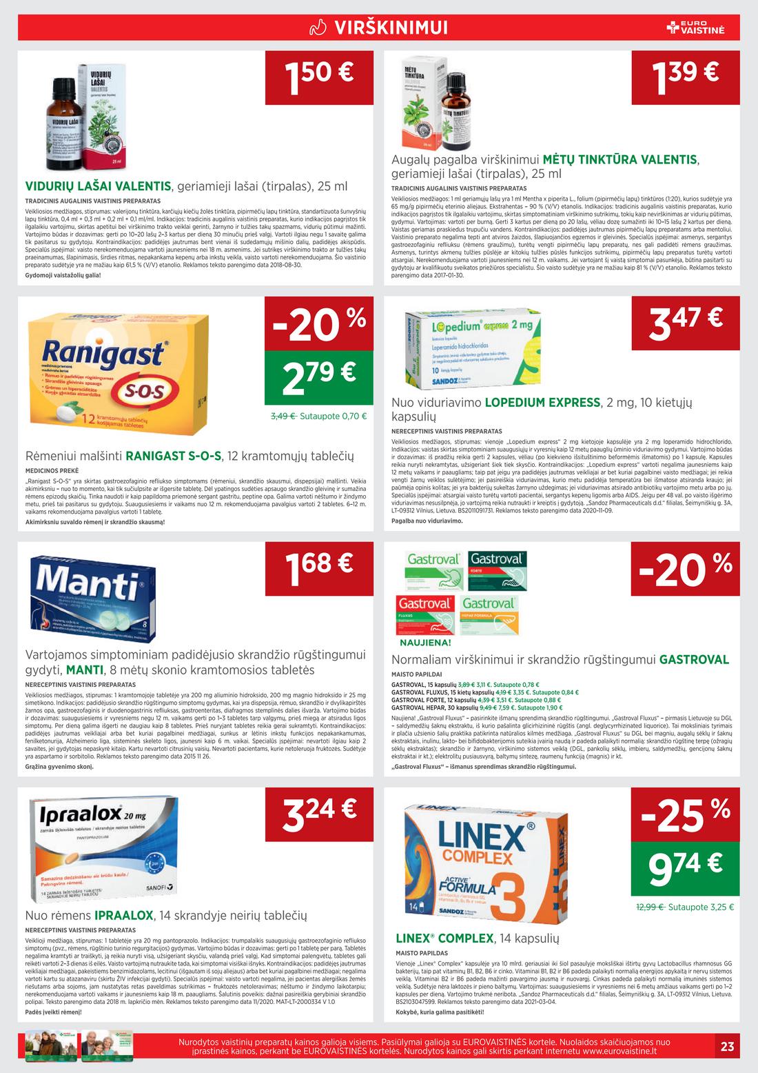 Euro vaistinė leidinys. akcijos nuo 
  2021-04-01 iki 
  2021-04-30 | Leidinukas.lt puslapis 23