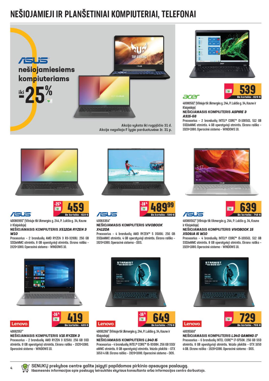 Senukai reklaminis leidinys akcijos nuo 
  2020-08-05 iki 
  2020-08-31 | Leidinukas.lt puslapis 4
