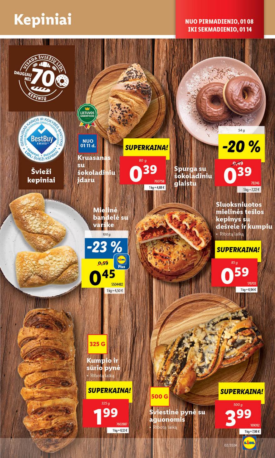 Lidl pasiūlymai akcijos nuo 
  2024-01-08 iki 
  2024-01-14 | Leidinukas.lt puslapis 14