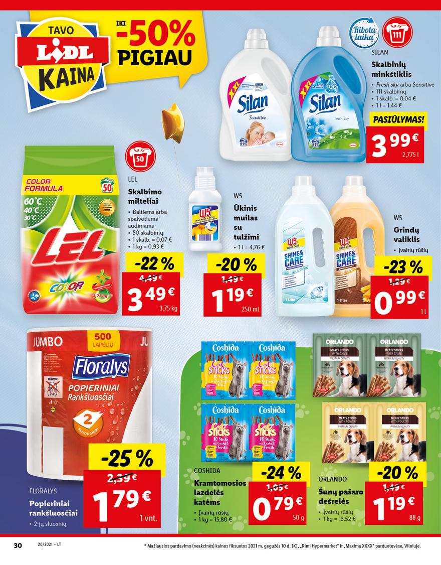 Lidl maisto prekių pasiūlymai akcijos nuo 
  2021-05-17 iki 
  2021-05-23 | Leidinukas.lt puslapis 30