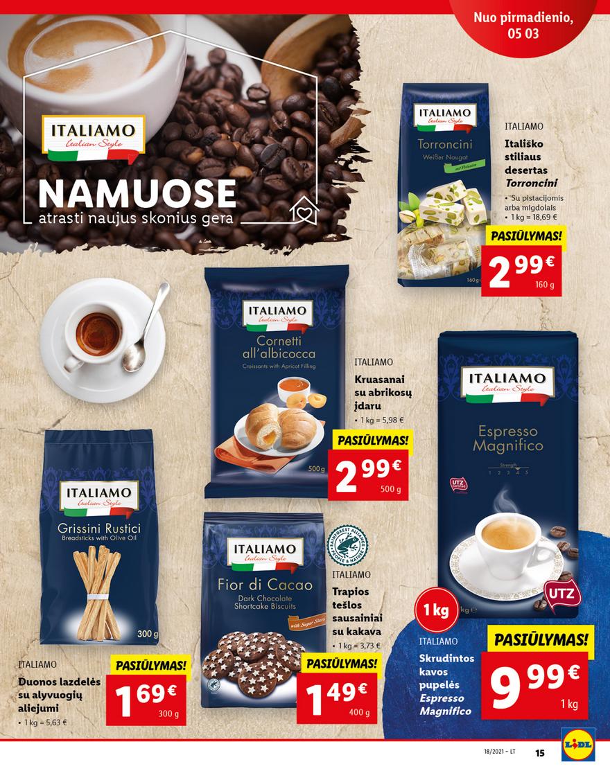 Lidl maisto prekių pasiūlymai akcijos nuo 
  2021-05-03 iki 
  2021-05-09 | Leidinukas.lt puslapis 15