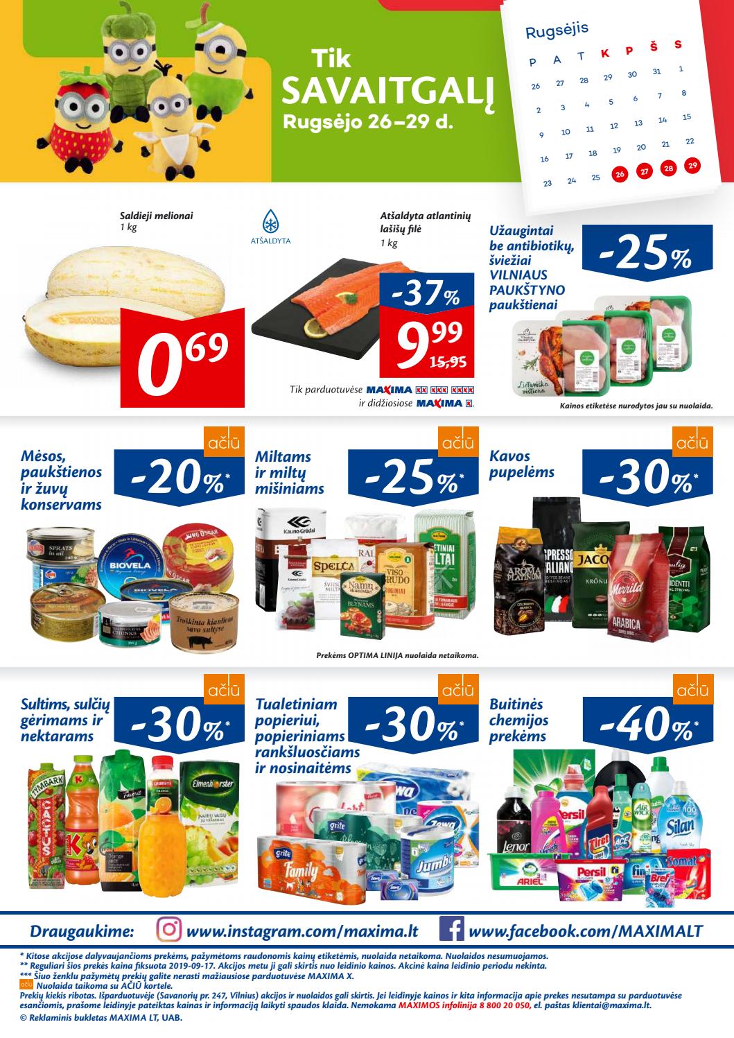 Maxima kaininis leidinys akcijos nuo 
  2019-09-24 iki 
  2019-09-30 | Leidinukas.lt puslapis 20