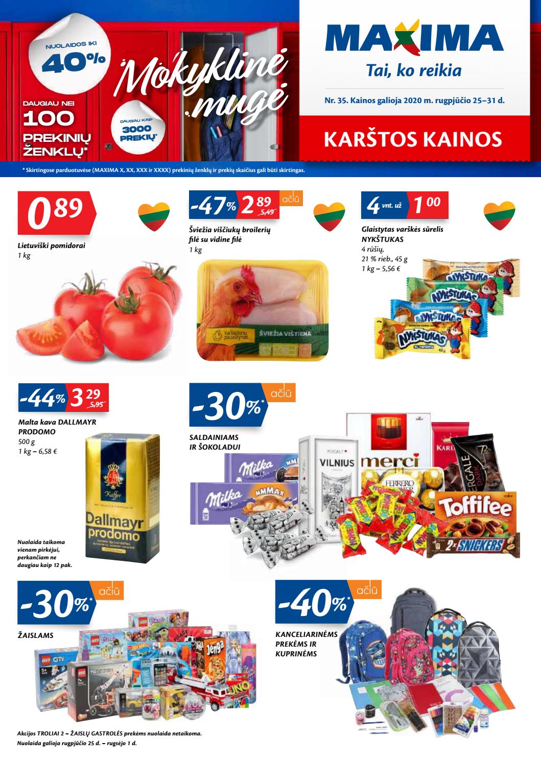 Maxima kaininis leidinys akcijos nuo 
  2020-08-25 iki 
  2020-08-31 | Leidinukas.lt puslapis 1