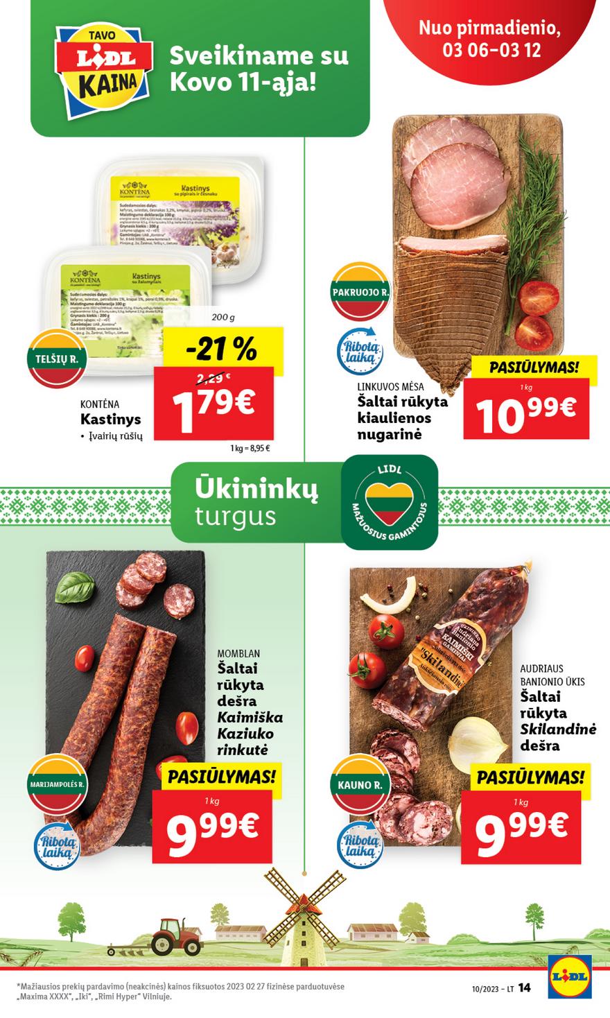 Lidl pasiūlymai akcijos nuo 
  2023-03-03 iki 
  2023-03-12 | Leidinukas.lt puslapis 14