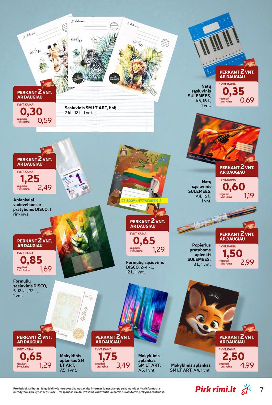 Rimi mokyklinis nuolaidų leidinys akcijos nuo 
  2026-07-28 iki 
  2026-09-07 | Leidinukas.lt puslapis 7