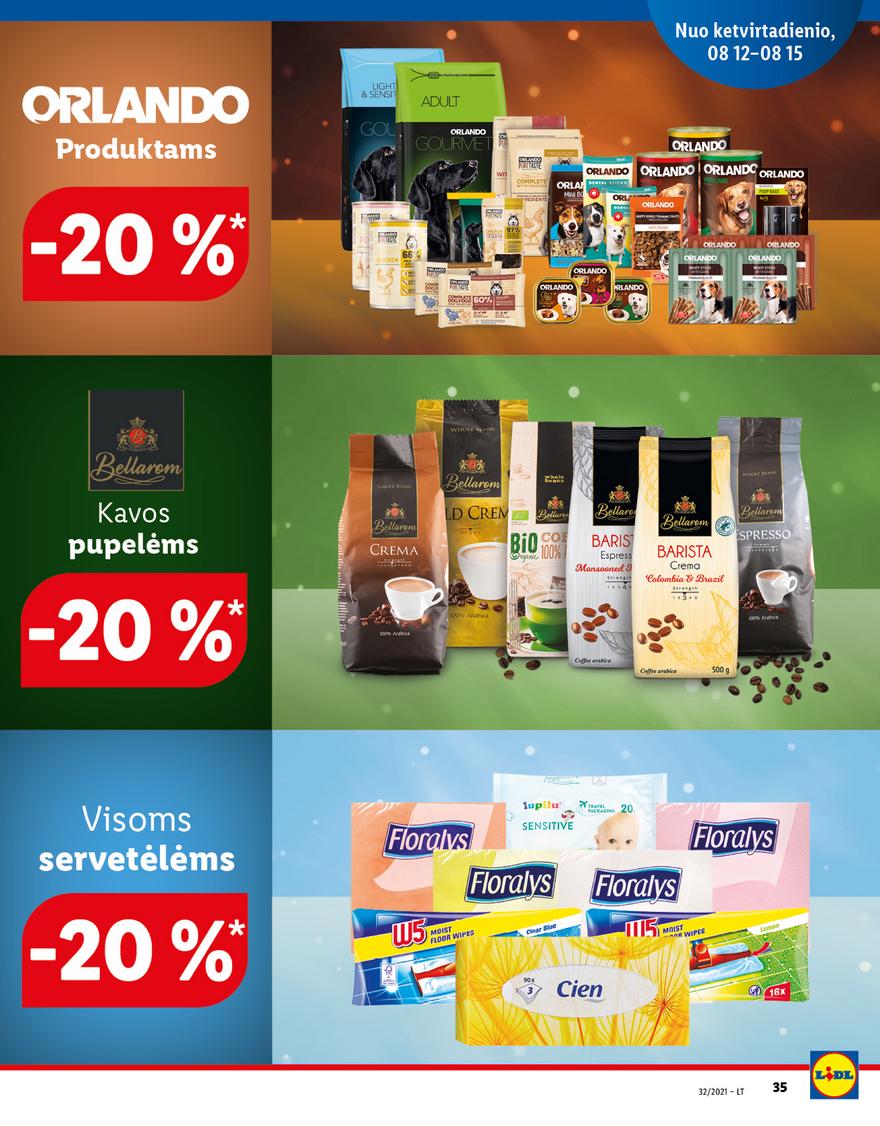 Lidl maisto prekių pasiūlymai akcijos nuo 
  2021-08-09 iki 
  2021-08-15 | Leidinukas.lt puslapis 35