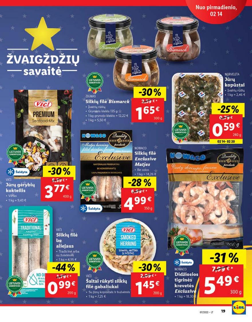 Lidl maisto prekių pasiūlymai akcijos nuo 
  2022-02-14 iki 
  2022-02-20 | Leidinukas.lt puslapis 19