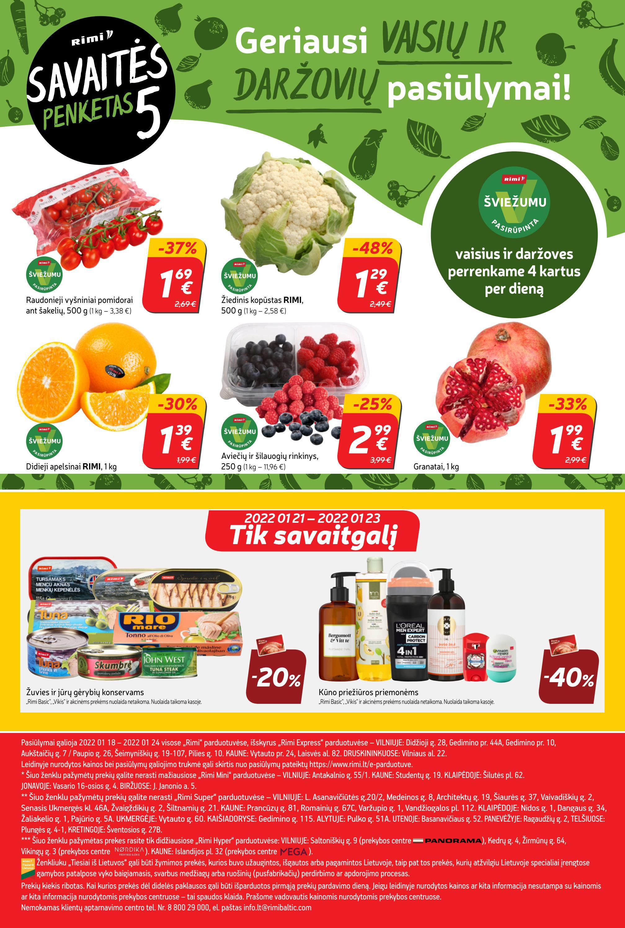 Rimi savaitinis leidinys akcijos nuo 
  2022-01-18 iki 
  2022-01-24 | Leidinukas.lt puslapis 24