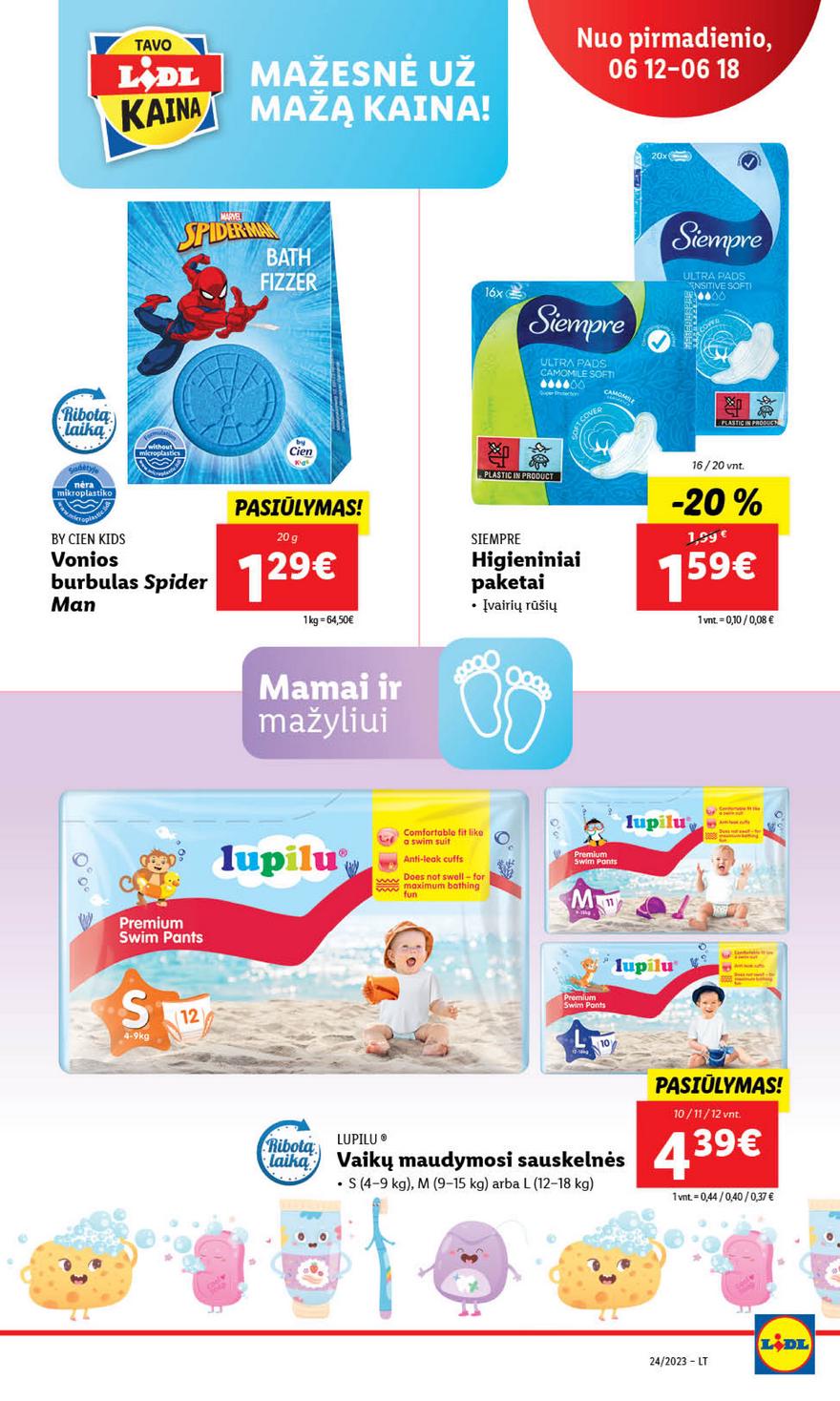 Lidl pasiūlymai akcijos nuo 
  2023-06-12 iki 
  2023-06-18 | Leidinukas.lt puslapis 61