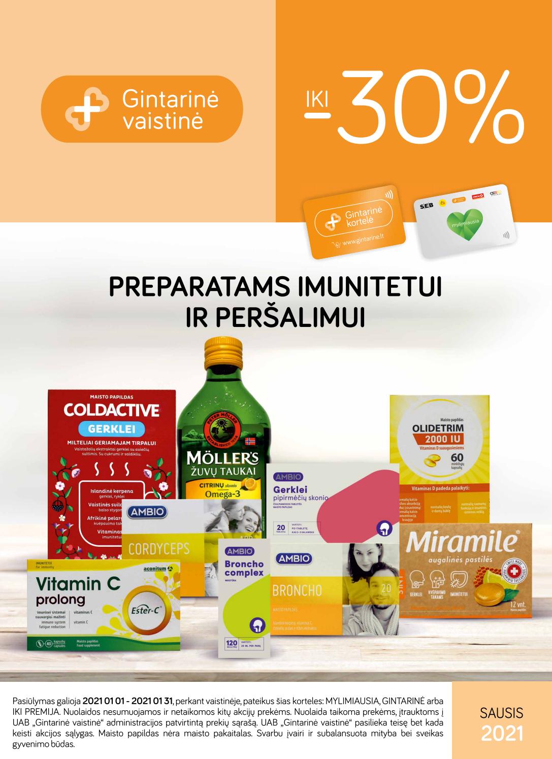 Gintarinė vaistinė leidinys akcijos nuo 
  2021-01-01 iki 
  2021-01-31 | Leidinukas.lt puslapis 1