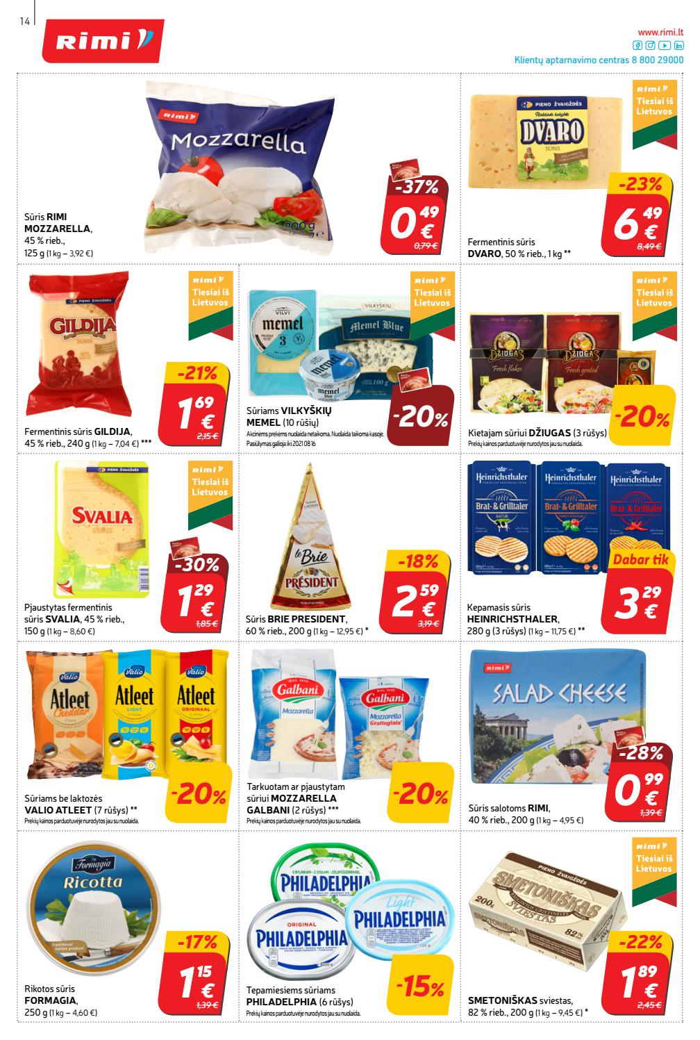 Rimi savaitinis leidinys akcijos nuo 
  2021-08-03 iki 
  2021-08-09 | Leidinukas.lt puslapis 14