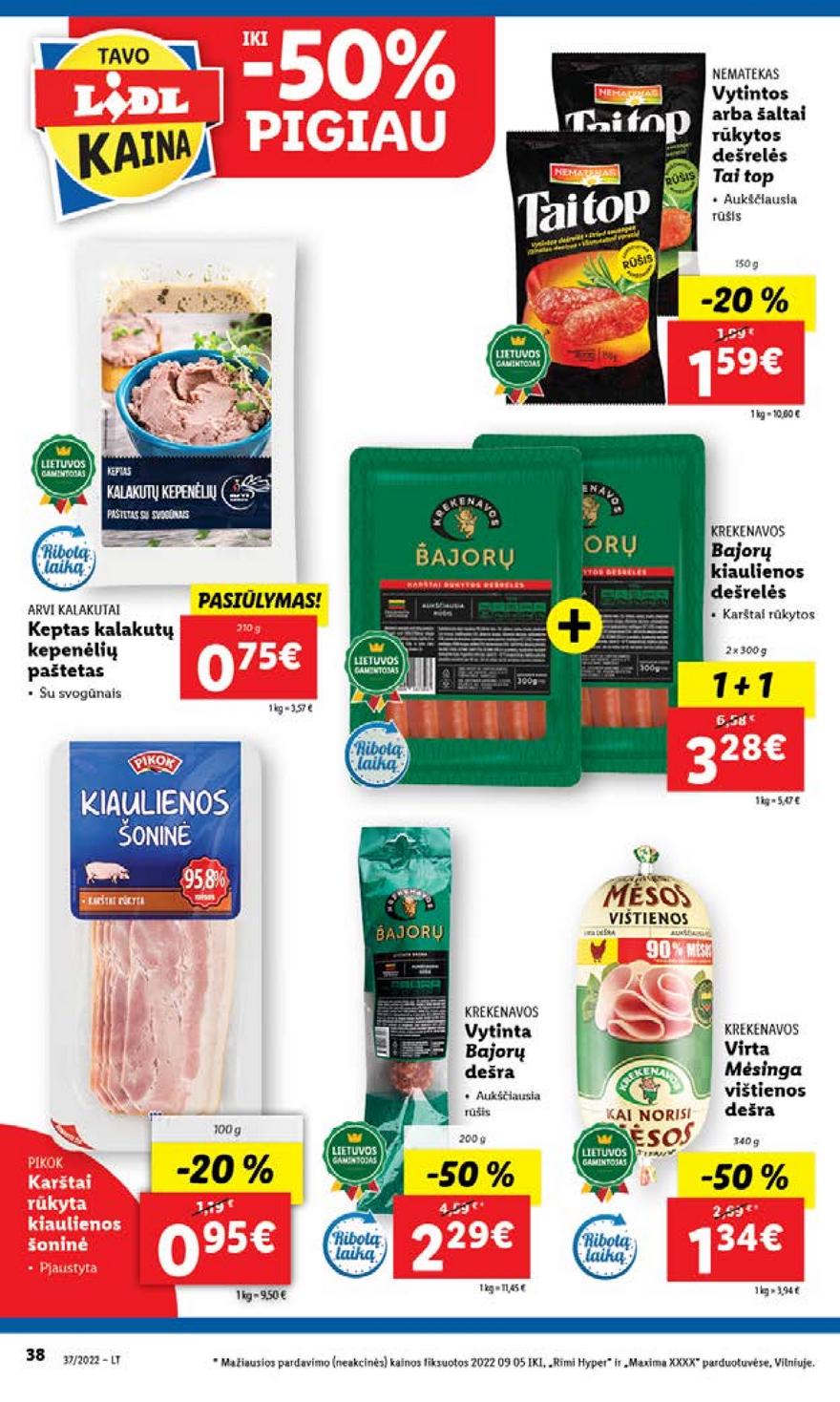 Lidl maisto prekių pasiūlymai akcijos nuo 
  2022-09-12 iki 
  2022-09-18 | Leidinukas.lt puslapis 38