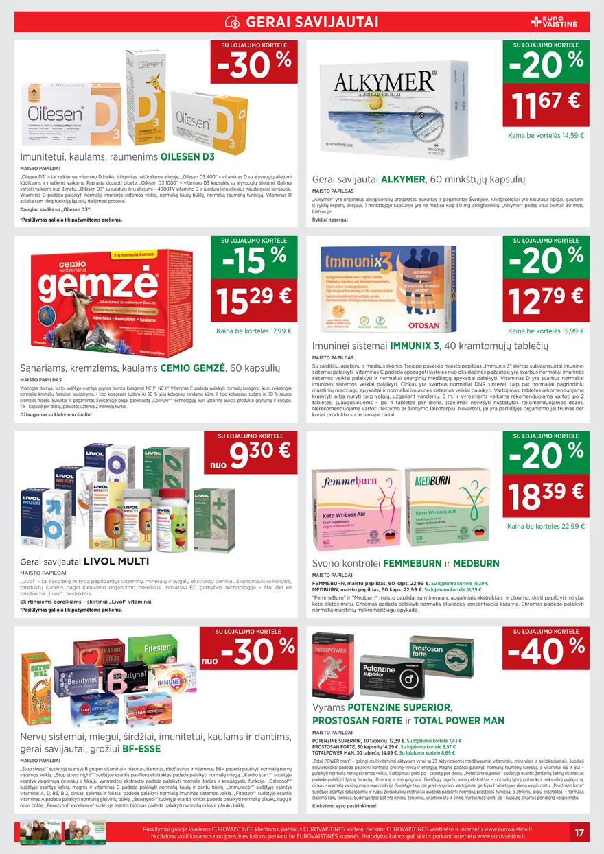 Euro vaistinė leidinys akcijos nuo 
  2021-09-01 iki 
  2021-09-30 | Leidinukas.lt puslapis 17