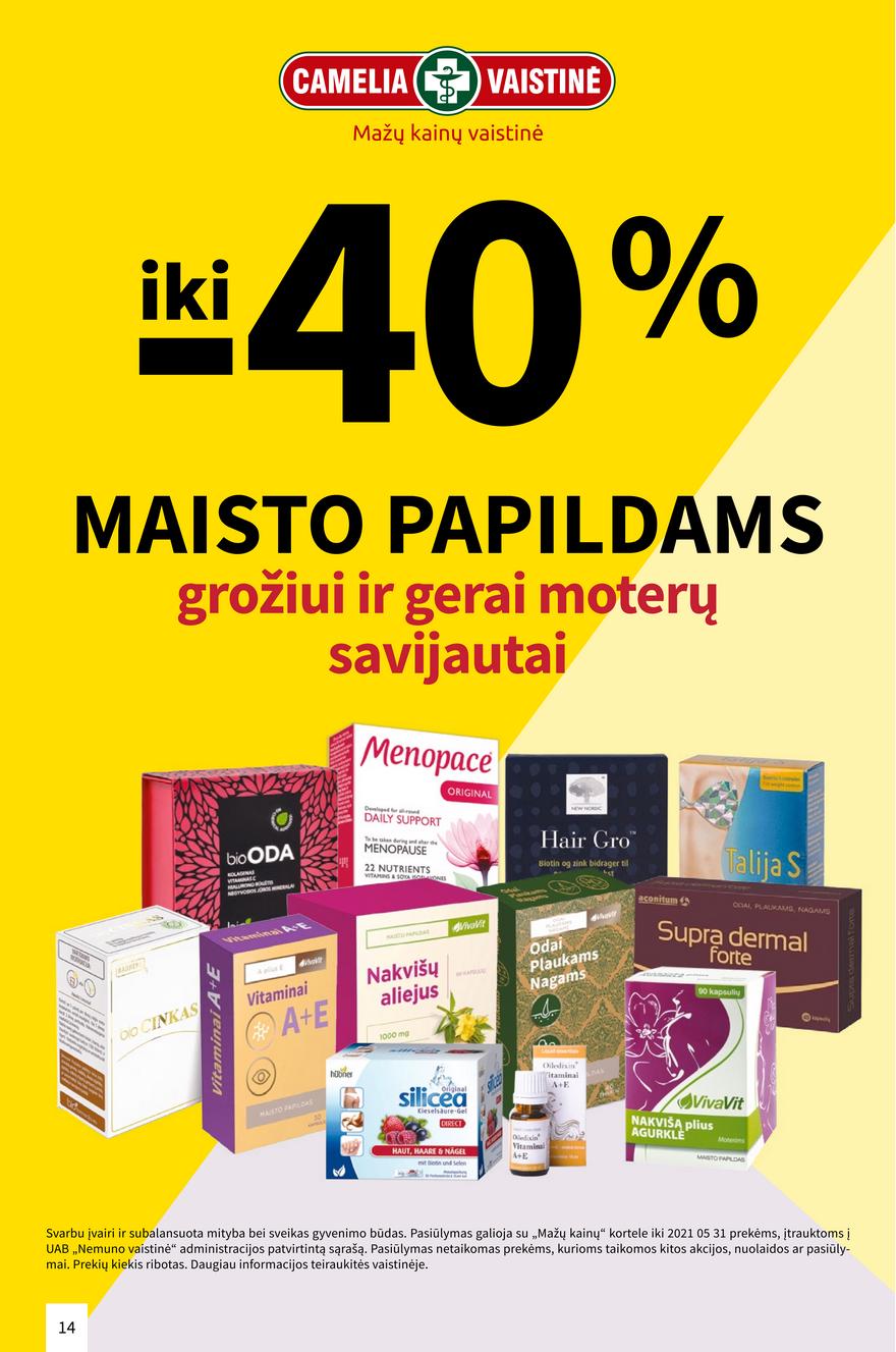 Camelia gegužės leidinys akcijos nuo 
  2021-05-01 iki 
  2021-05-31 | Leidinukas.lt puslapis 14