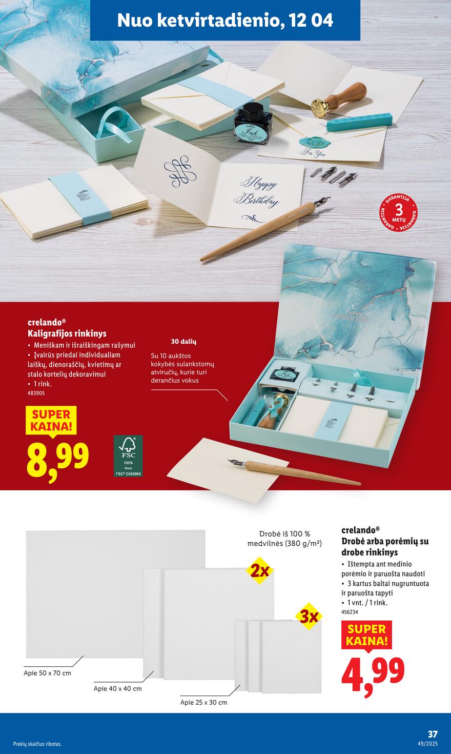 Lidl leidinys akcijos nuo 
  2025-12-01 iki 
  2025-12-07 | Leidinukas.lt puslapis 37