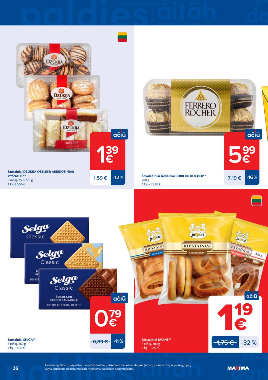 Maxima leidinys akcijos nuo 
  2026-05-26 iki 
  2026-06-01 | Leidinukas.lt puslapis 26