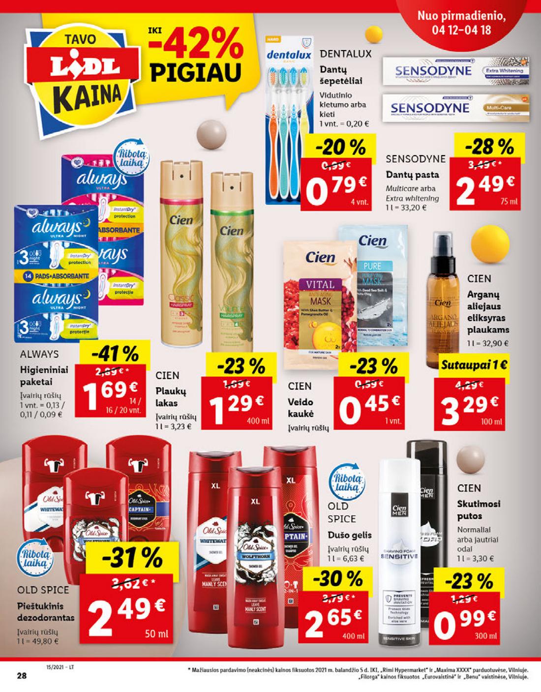 Lidl maisto prekių pasiūlymai akcijos nuo 
  2021-04-12 iki 
  2021-04-18 | Leidinukas.lt puslapis 28