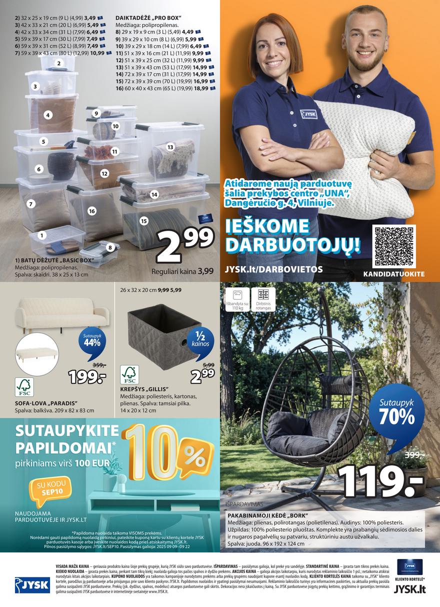 Jysk leidinys akcijos nuo 
  2025-09-09 iki 
  2025-09-22 | Leidinukas.lt puslapis 24
