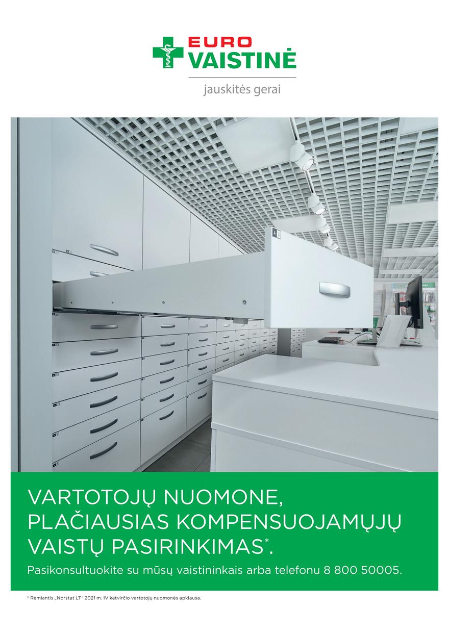 Euro vaistinė leidinys akcijos nuo 
  2022-03-01 iki 
  2022-03-31 | Leidinukas.lt puslapis 39