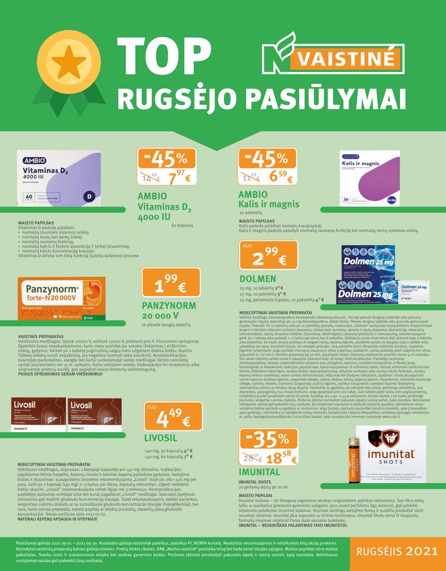Norfos vaistinės leidinys akcijos nuo 
  2021-09-01 iki 
  2021-09-30 | Leidinukas.lt puslapis 1