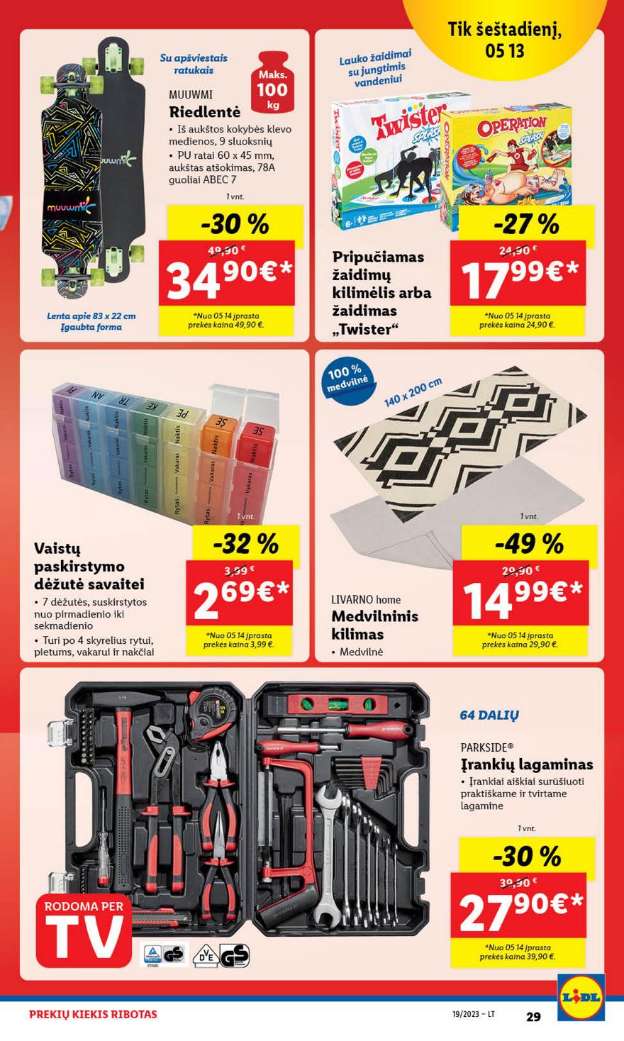 Ldil ne maisto prekių pasiūlymai akcijos nuo 
  2023-05-08 iki 
  2023-05-14 | Leidinukas.lt puslapis 29
