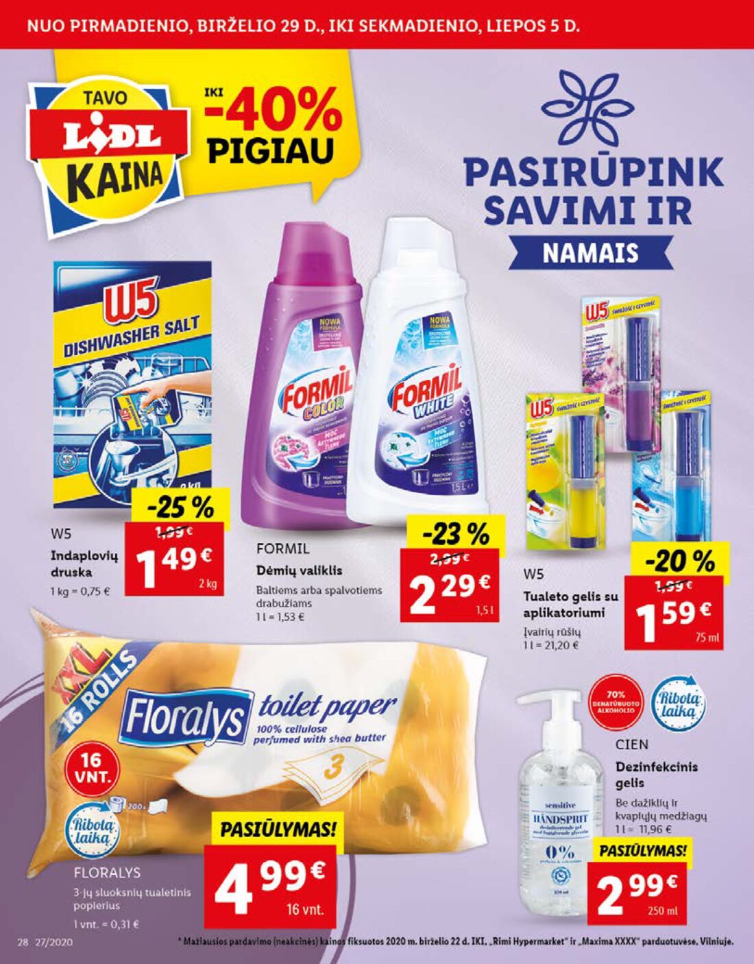 Lidl savaitinis leidinys akcijos nuo 
  2020-06-29 iki 
  2020-07-05 | Leidinukas.lt puslapis 28