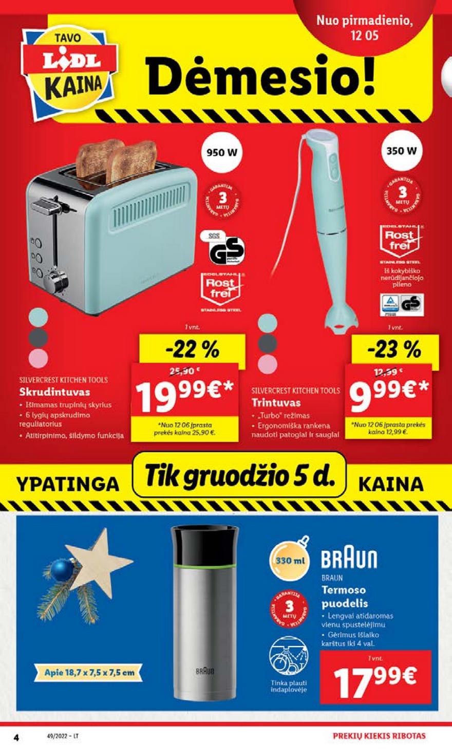 Ldil ne maisto prekių pasiūlymai akcijos nuo 
  2022-12-05 iki 
  2022-12-11 | Leidinukas.lt puslapis 4