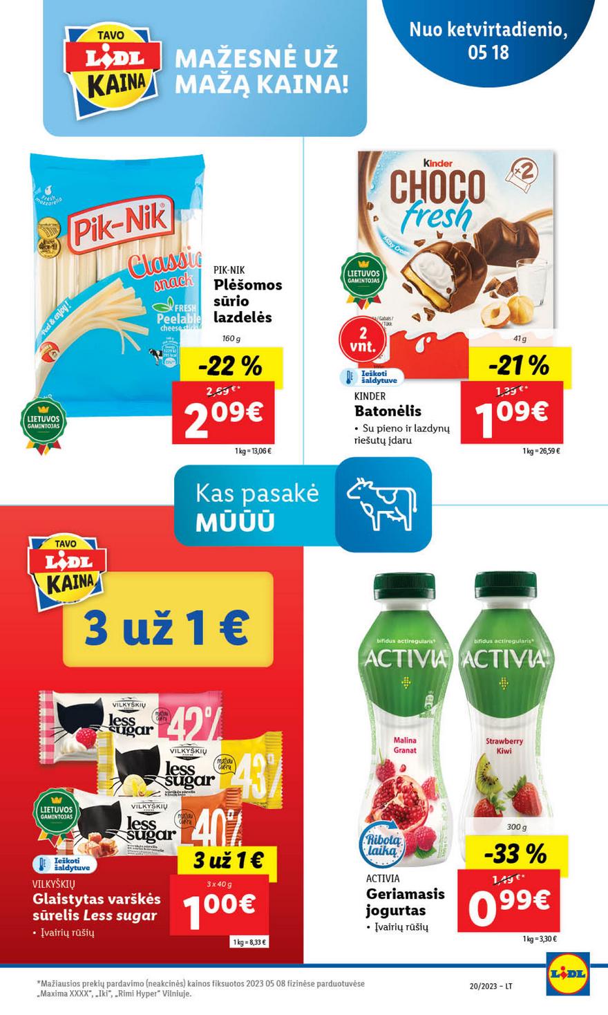 Lidl maisto prekių pasiūlymai akcijos nuo 
  2023-05-15 iki 
  2023-05-21 | Leidinukas.lt puslapis 59