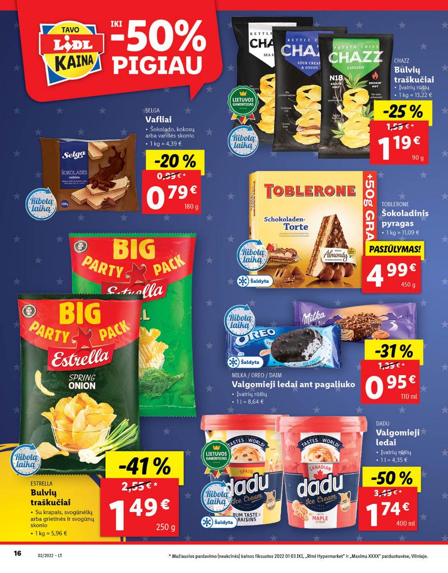 Lidl maisto prekių pasiūlymai akcijos nuo 
  2022-01-10 iki 
  2022-01-16 | Leidinukas.lt puslapis 16