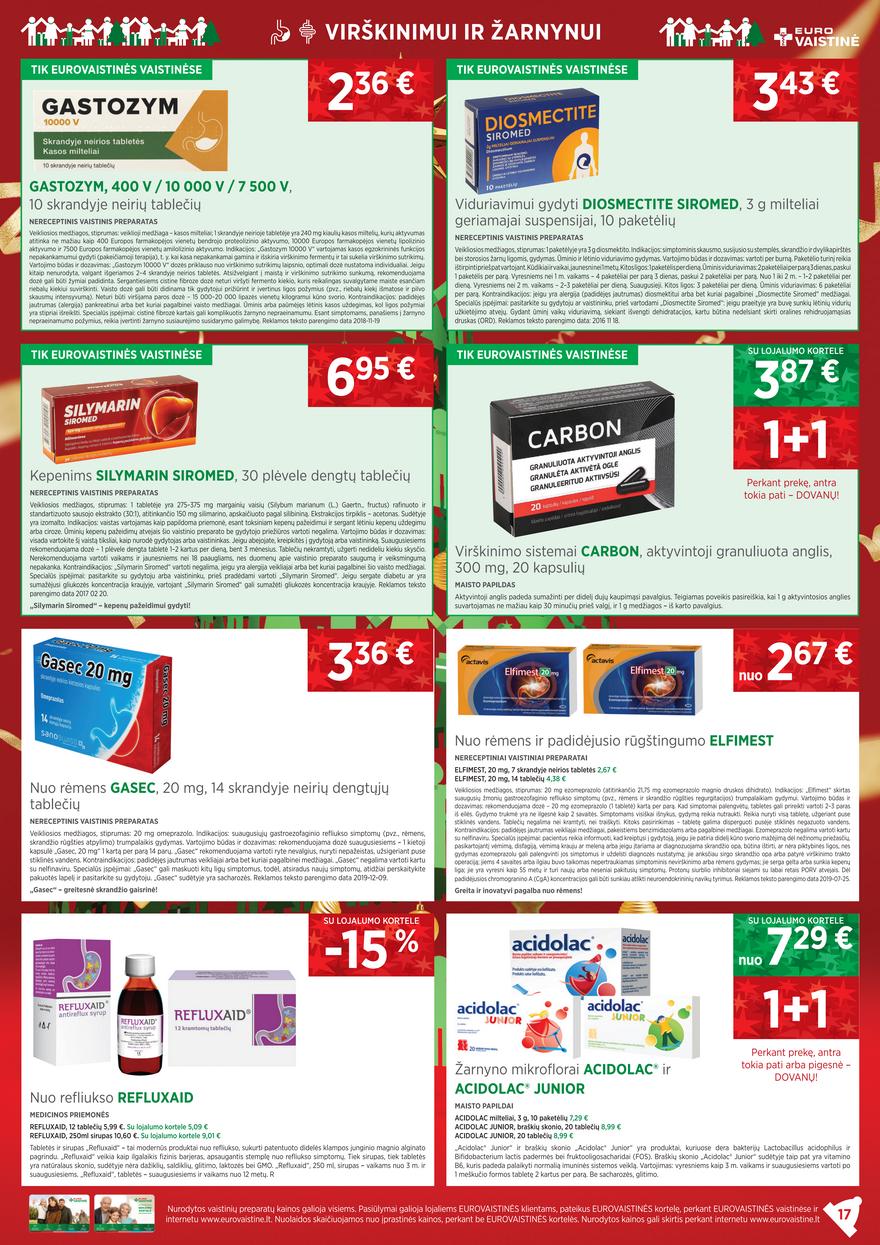 Euro vaistinė leidinys akcijos nuo 
  2021-12-01 iki 
  2022-01-03 | Leidinukas.lt puslapis 17
