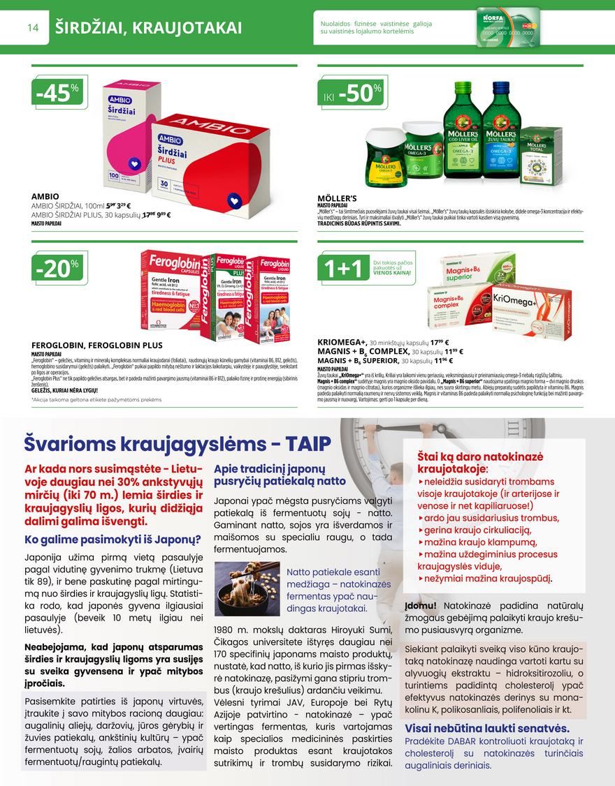 Norfos vaistinės leidinys akcijos nuo 
  2023-05-01 iki 
  2023-05-31 | Leidinukas.lt puslapis 14