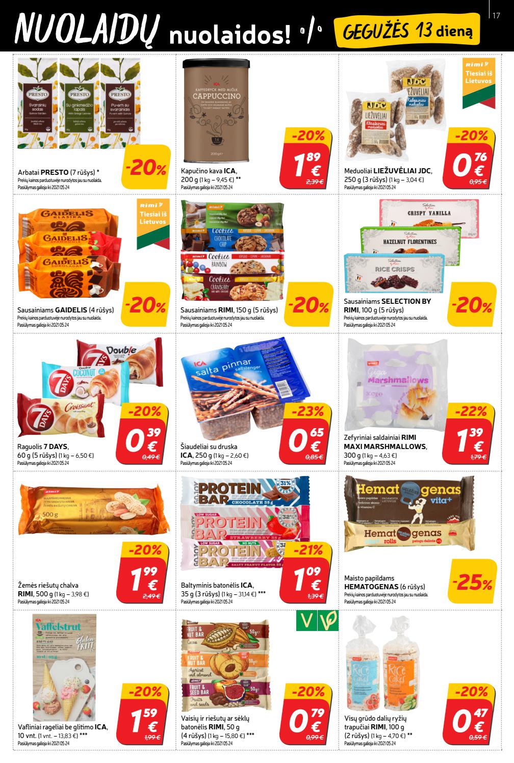 Rimi savaitinis leidinys akcijos nuo 
  2021-05-11 iki 
  2021-05-17 | Leidinukas.lt puslapis 17