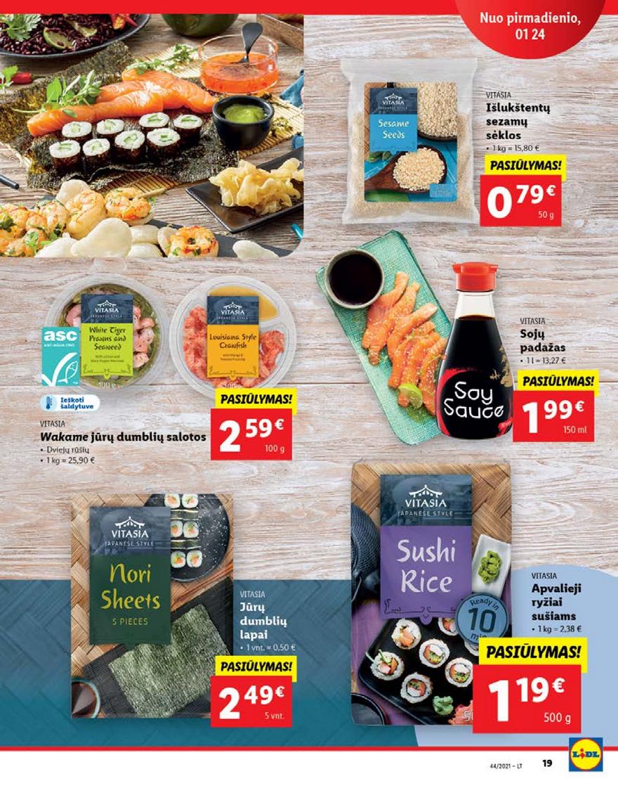 Lidl pasiūlymai akcijos nuo 
  2022-01-24 iki 
  2022-01-30 | Leidinukas.lt puslapis 19