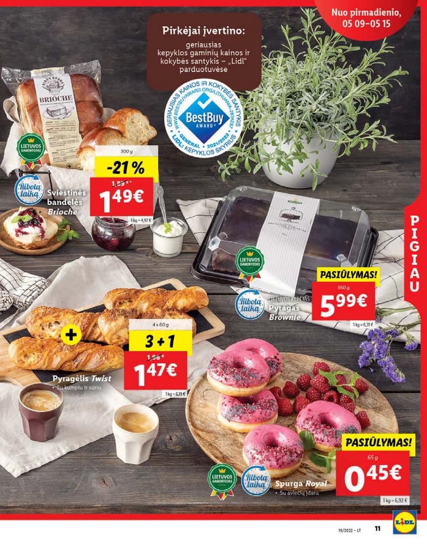Lidl maisto prekių pasiūlymai akcijos nuo 
  2022-05-09 iki 
  2022-05-15 | Leidinukas.lt puslapis 11