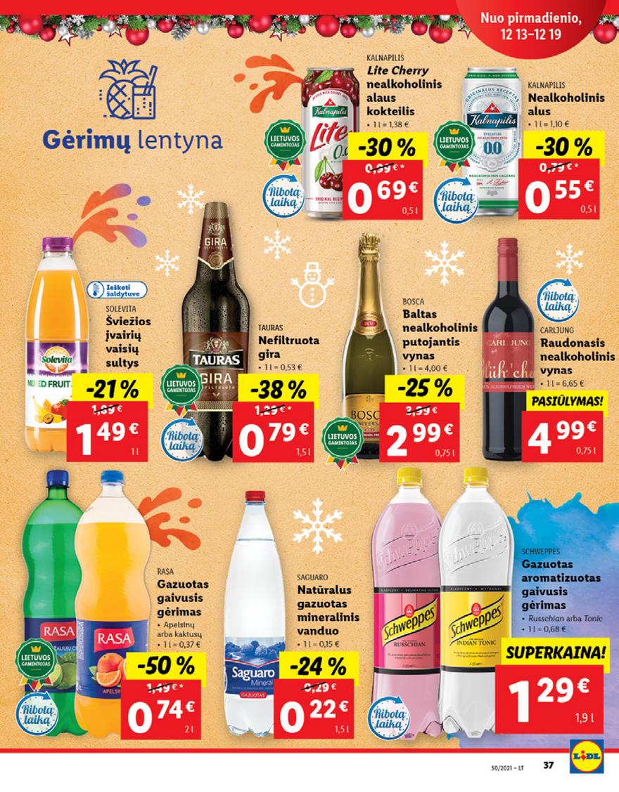 Lidl maisto prekių pasiūlymai akcijos nuo 
  2021-12-13 iki 
  2021-12-19 | Leidinukas.lt puslapis 37
