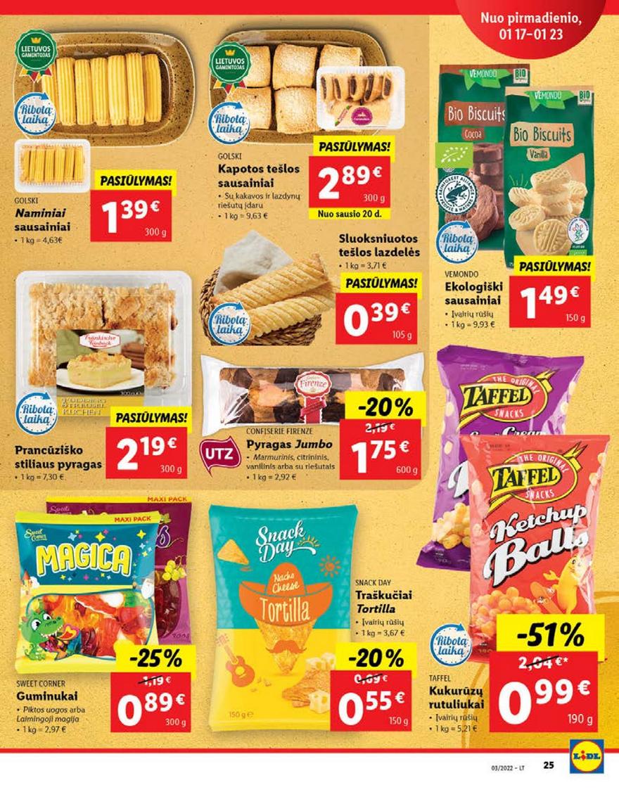 Lidl maisto prekių pasiūlymai akcijos nuo 
  2022-01-17 iki 
  2022-01-23 | Leidinukas.lt puslapis 25